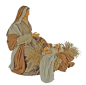 Preview: Große Ankleidefiguren Heilige Familie 3-tlg., ca. 60 cm, CR 38195